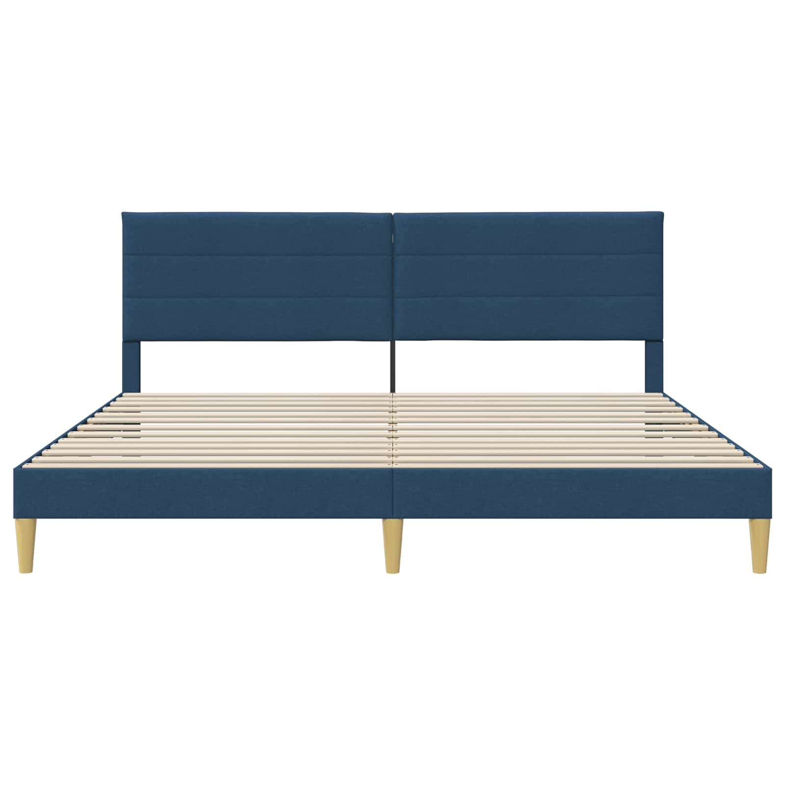 Bedframe met hoofdeinde Blauw 180 x 200 cm Stof