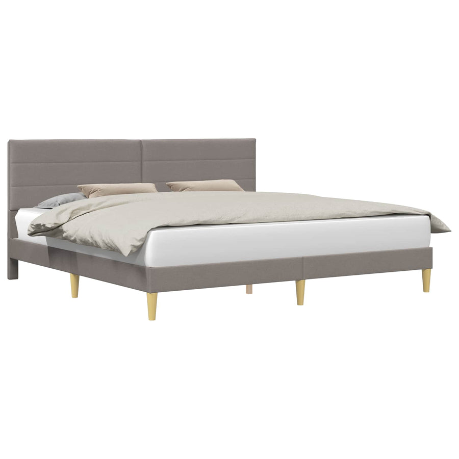 Bedframe met hoofdeinde Taupe 200 x 200 cm Stof