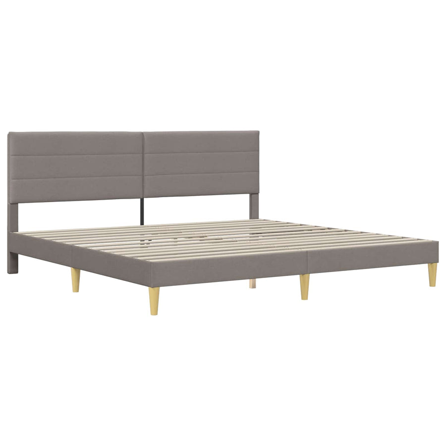 Bedframe met hoofdeinde Taupe 200 x 200 cm Stof