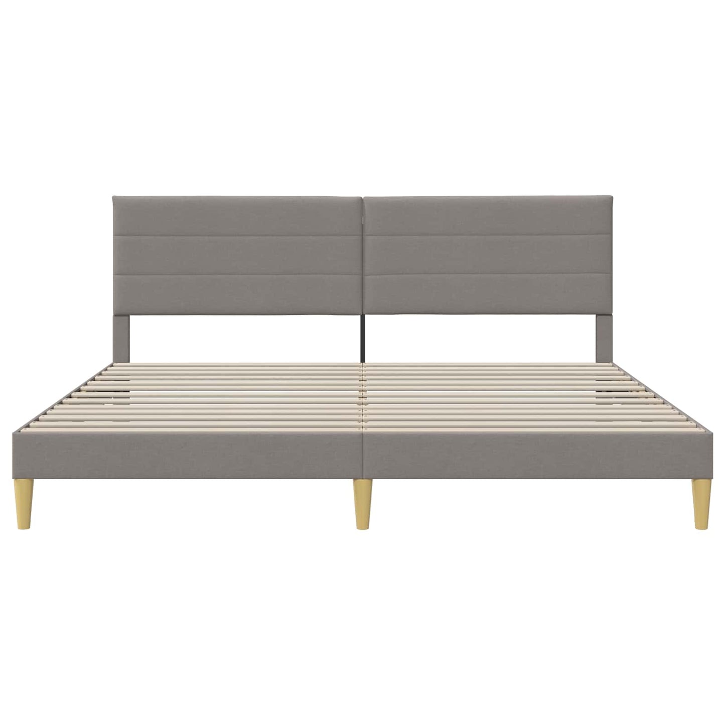 Bedframe met hoofdeinde Taupe 200 x 200 cm Stof