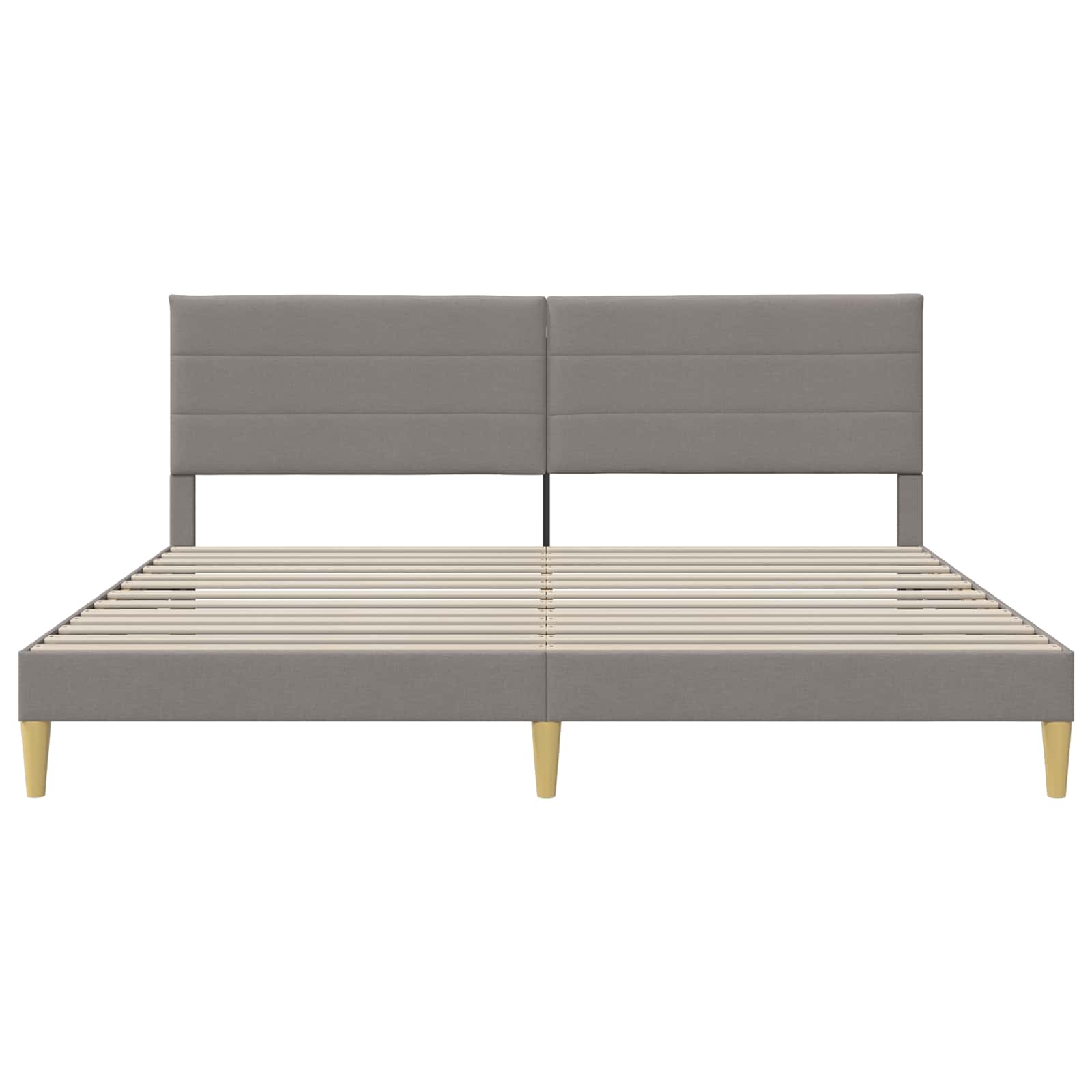Bedframe met hoofdeinde Taupe 200 x 200 cm Stof