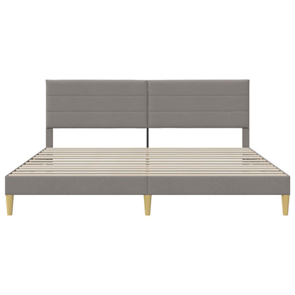 Bedframe met hoofdeinde Taupe 200 x 200 cm Stof