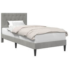 Bedframe met hoofdeinde Lichtgrijs 80 x 200 cm Fluweel