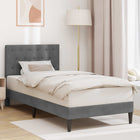 Bedframe 80x200 cm donkergrijs fluweel