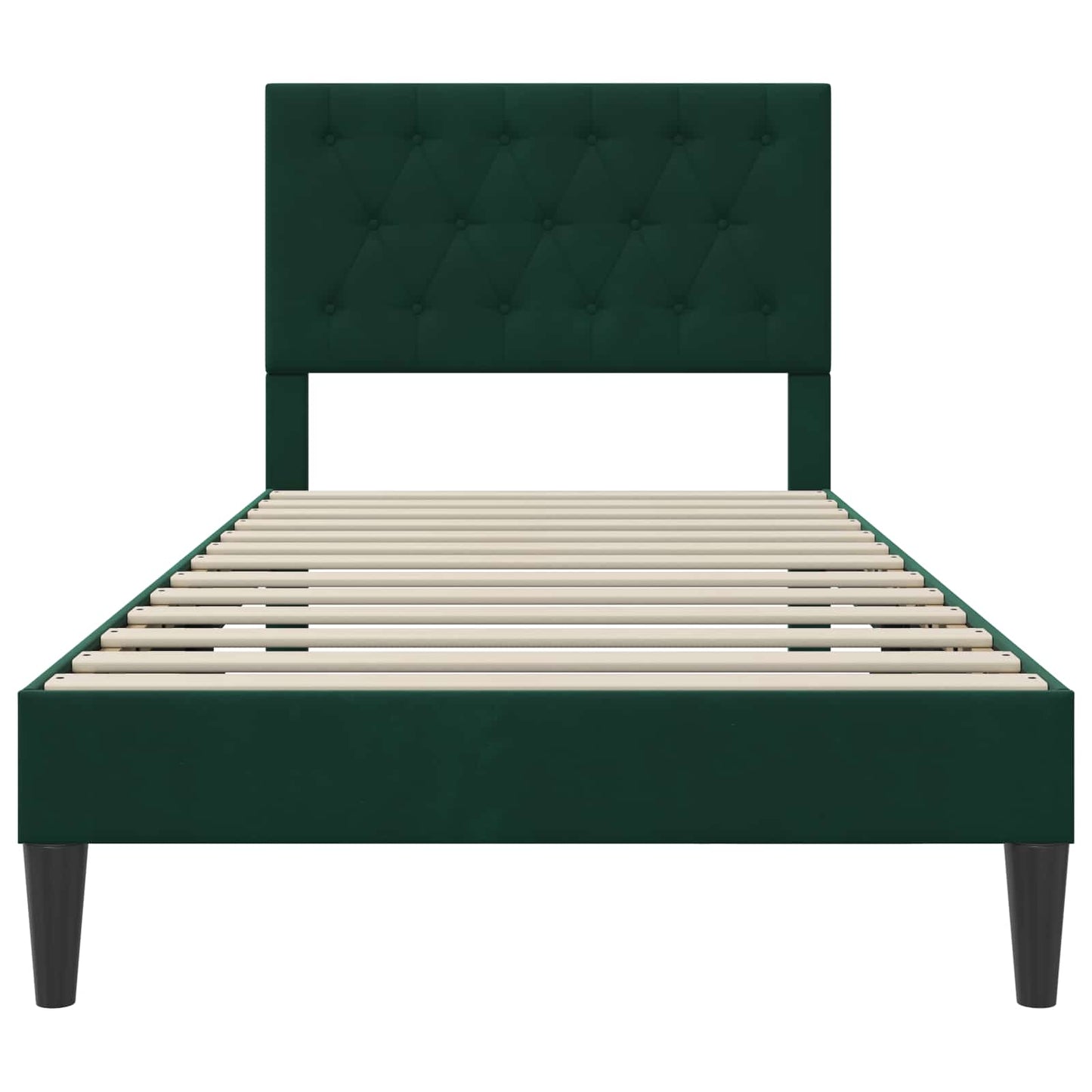 Bedframe met hoofdeinde Donkergroen 80 x 200 cm Fluweel