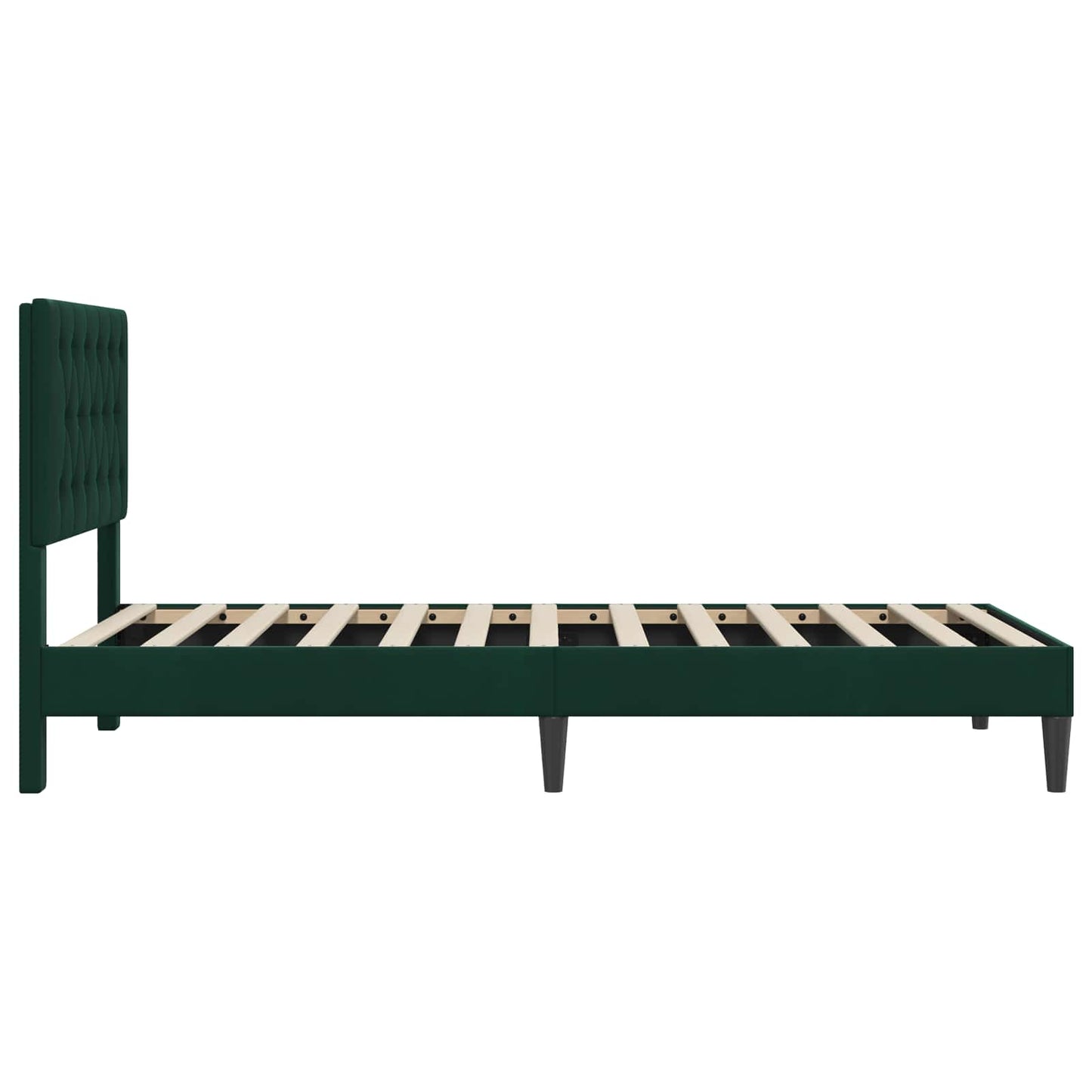 Bedframe met hoofdeinde Donkergroen 80 x 200 cm Fluweel
