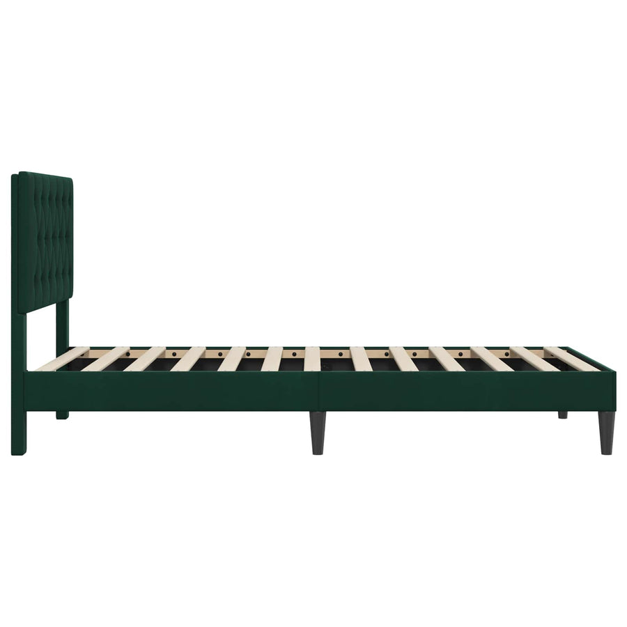 Bedframe met hoofdeinde Donkergroen 80 x 200 cm Fluweel