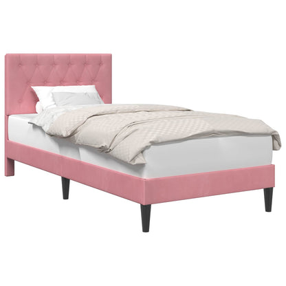 Bedframe met hoofdeinde Roze 80 x 200 cm Fluweel
