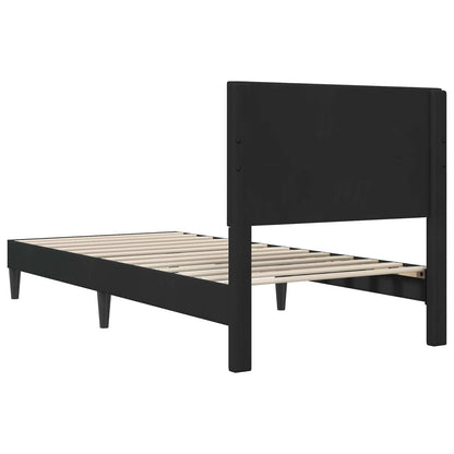 Bedframe met hoofdeinde Zwart 80 x 200 cm Fluweel