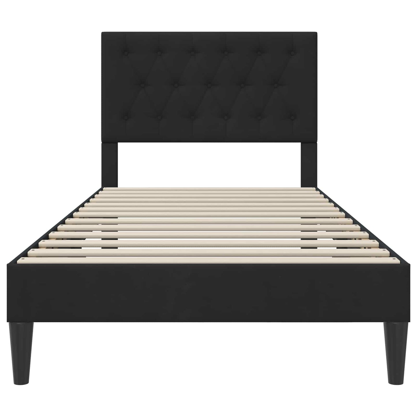 Bedframe met hoofdeinde Zwart 80 x 200 cm Fluweel