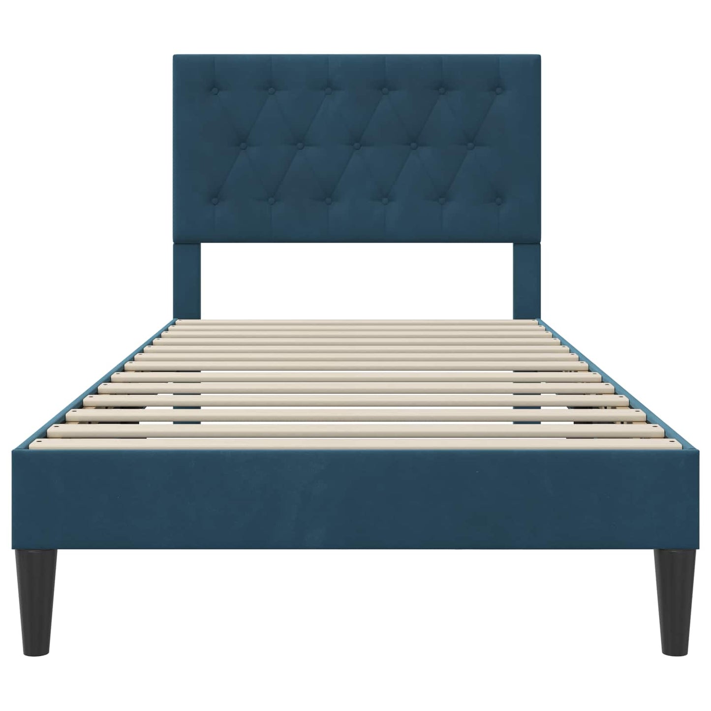 Bedframe met hoofdeinde Blauw 80 x 200 cm Fluweel