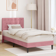 Bedframe 90x190 cm roze fluweel