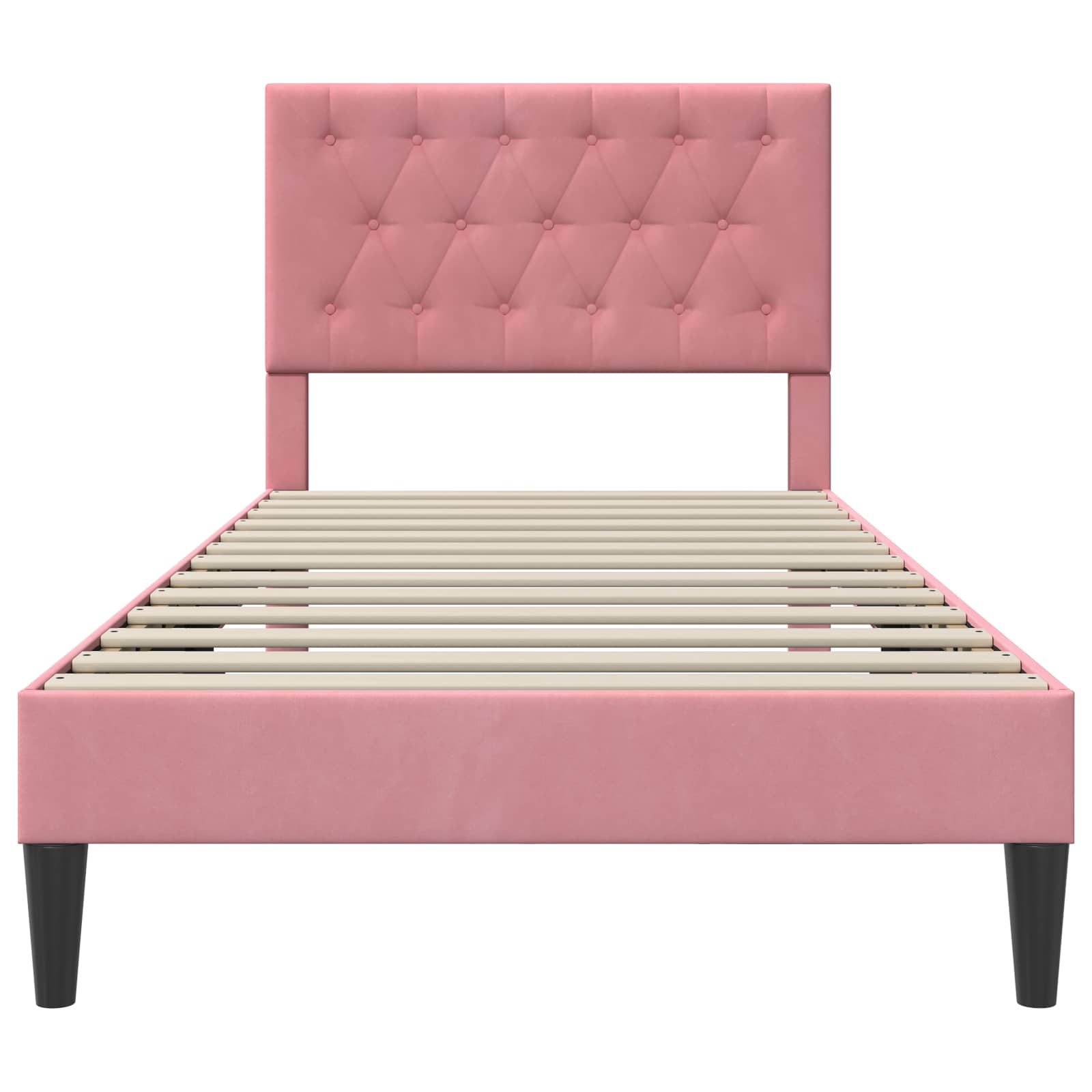 Bedframe met hoofdeinde Roze 90 x 190 cm Fluweel