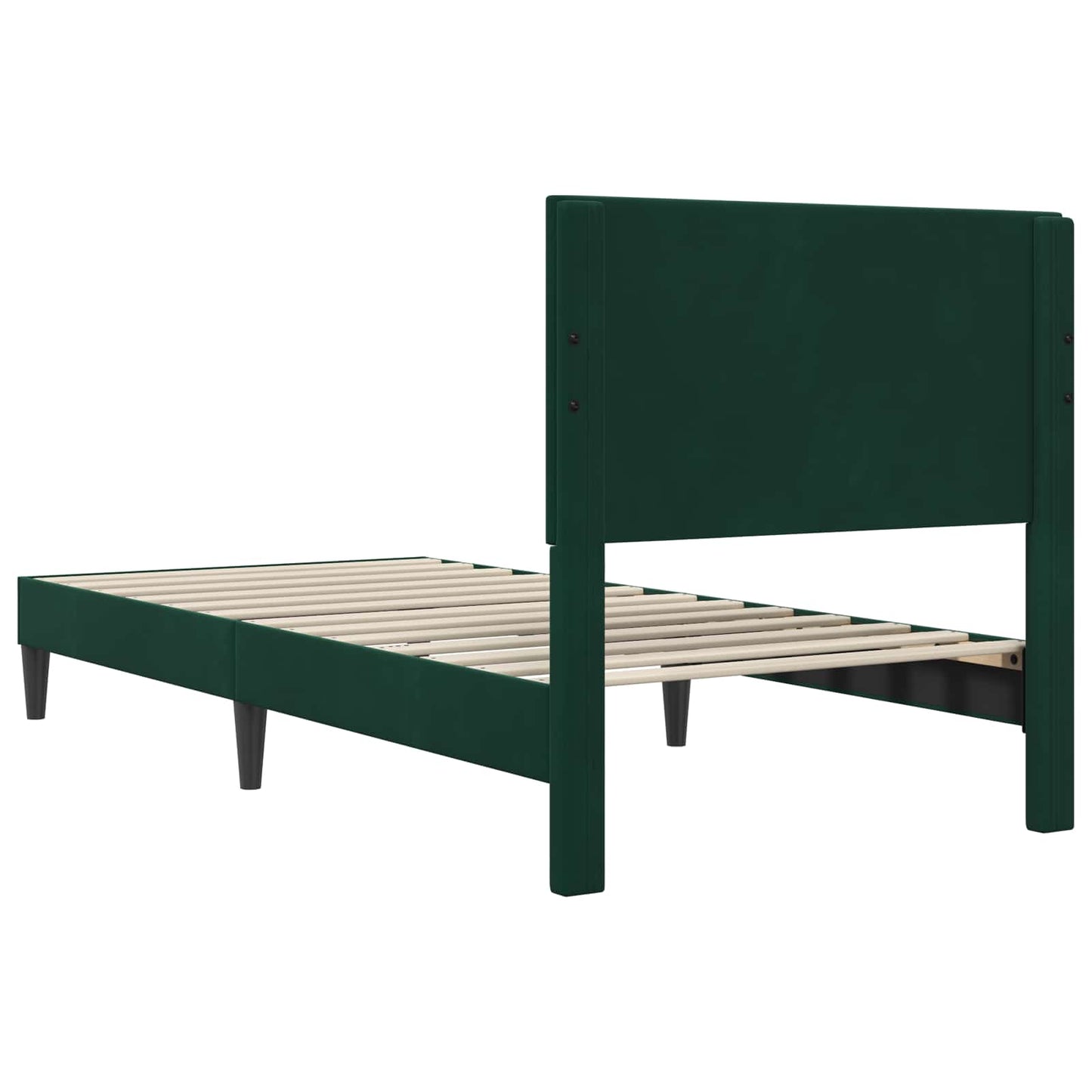 Bedframe met hoofdeinde Donkergroen 90 x 200 cm Fluweel