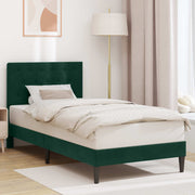 Bedframe 100x200 cm donkergroen fluweel