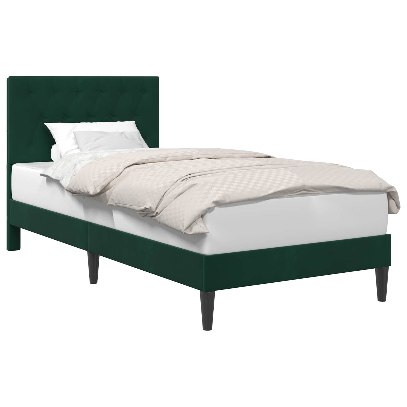 Bedframe met hoofdeinde Donkergroen 100 x 200 cm Fluweel