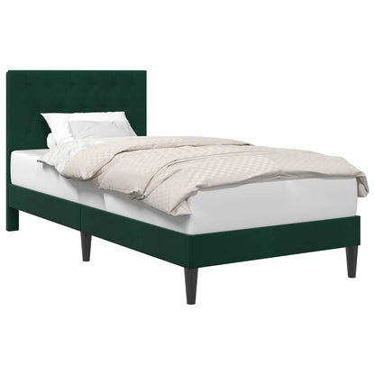 Bedframe met hoofdeinde Donkergroen 100 x 200 cm Fluweel