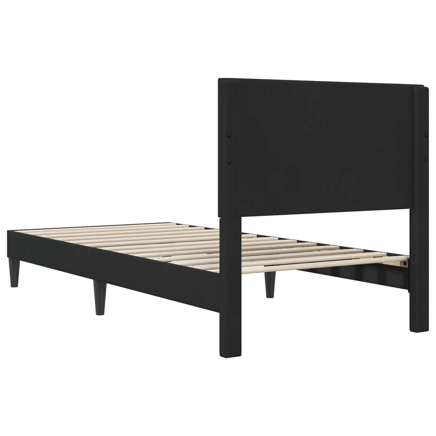 Bedframe met hoofdeinde Zwart 100 x 200 cm Fluweel