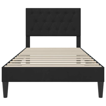Bedframe met hoofdeinde Zwart 100 x 200 cm Fluweel