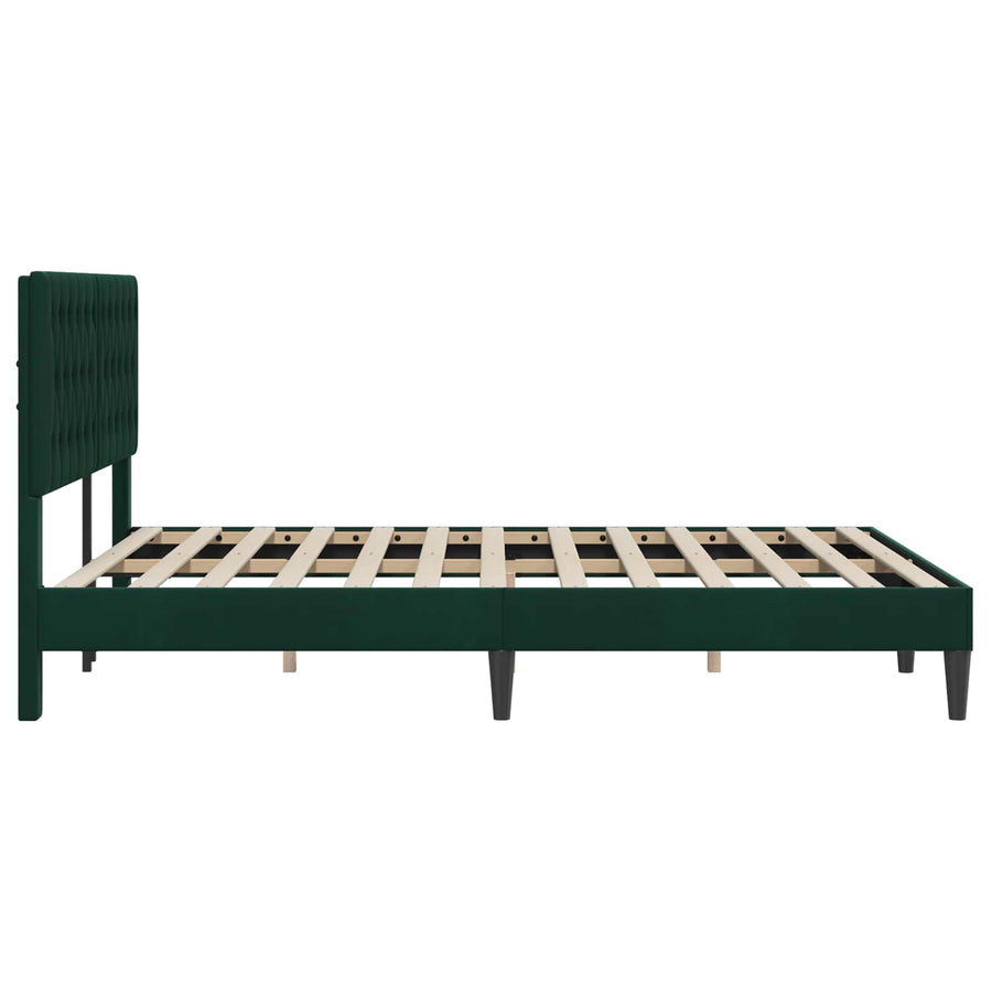 Bedframe met hoofdeinde Donkergroen 120 x 200 cm Fluweel