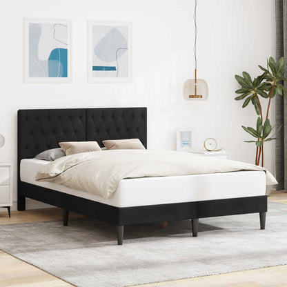 Bedframe met hoofdeinde Zwart 120 x 200 cm Fluweel
