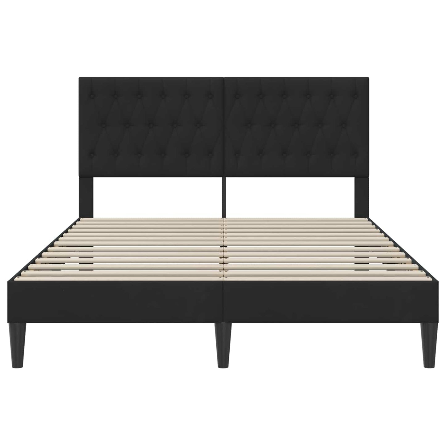 Bedframe met hoofdeinde Zwart 120 x 200 cm Fluweel