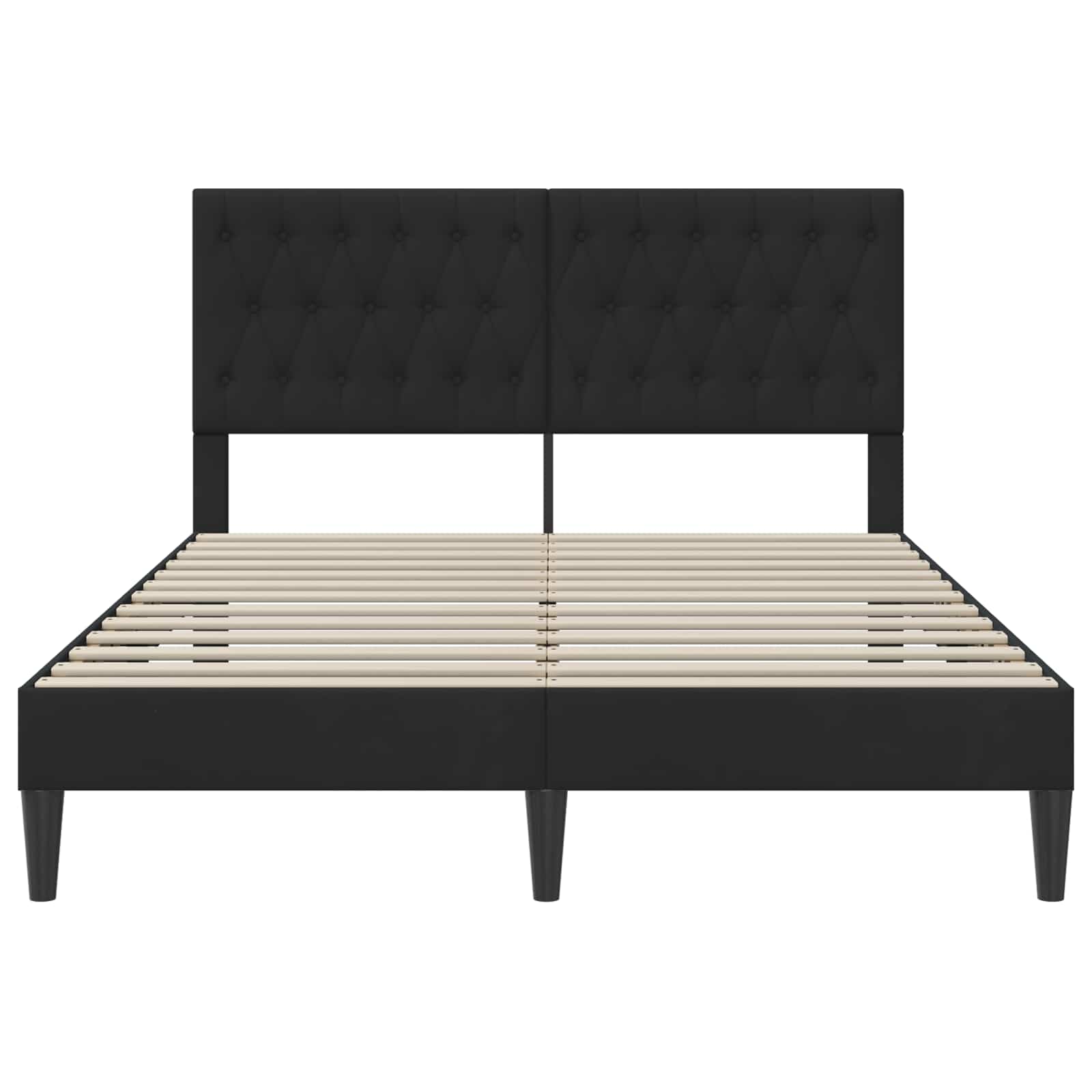 Bedframe met hoofdeinde Zwart 120 x 200 cm Fluweel