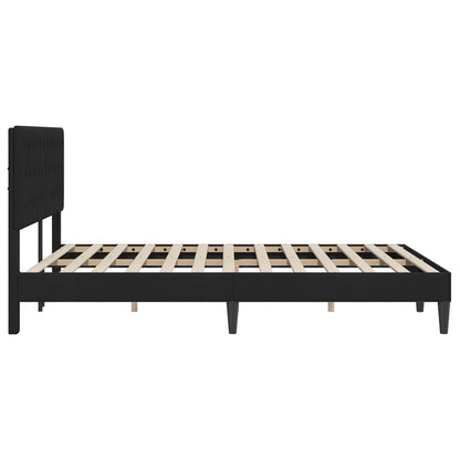 Bedframe met hoofdeinde Zwart 120 x 200 cm Fluweel