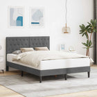 Bedframe 140x190 cm donkergrijs fluweel