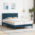 Bedframe 140x190 cm blauw fluweel