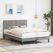 Bedframe 140x200 cm lichtgrijs fluweel