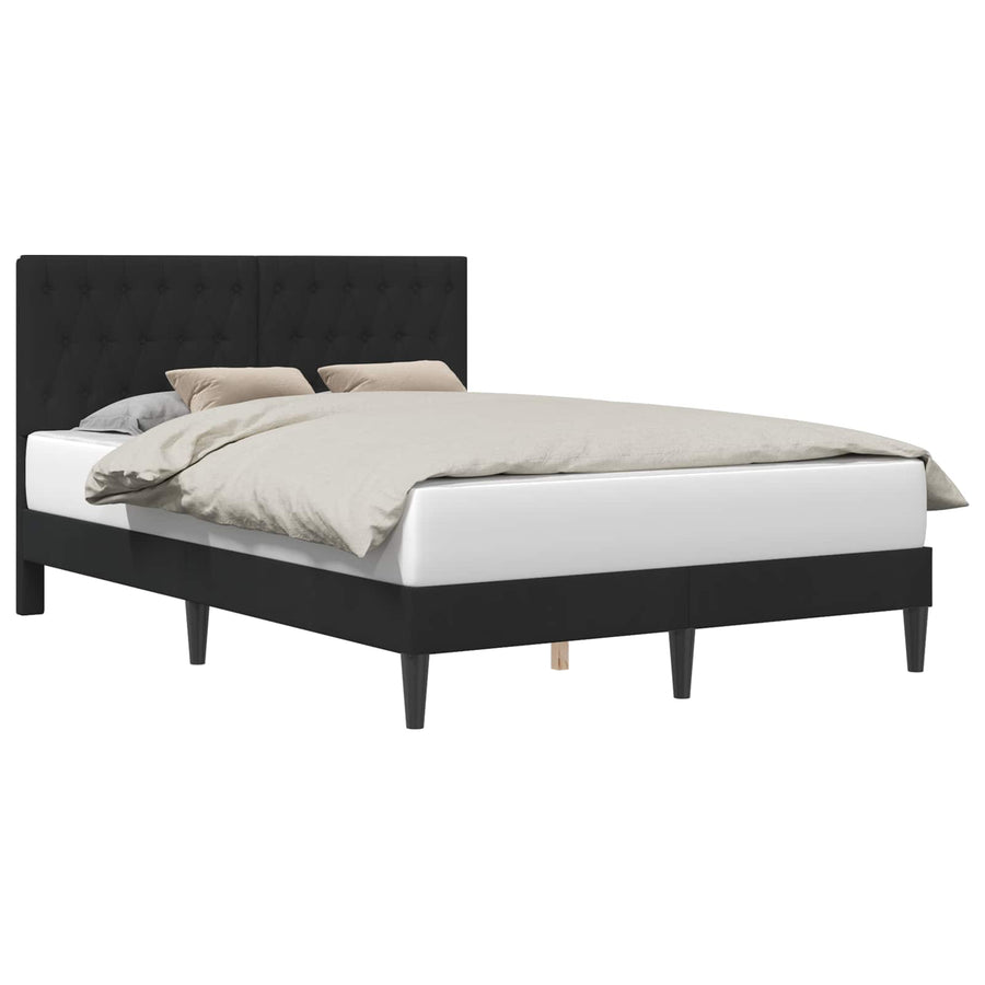 Bedframe met hoofdeinde Zwart 160 x 200 cm Fluweel