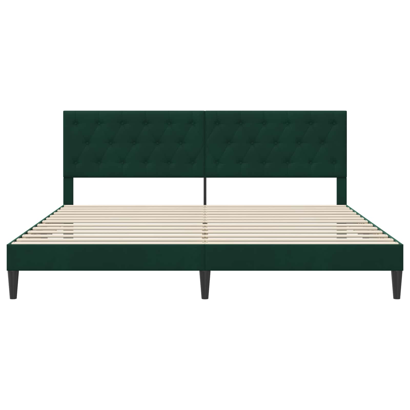 Bedframe met hoofdeinde Donkergroen 180 x 200 cm Fluweel