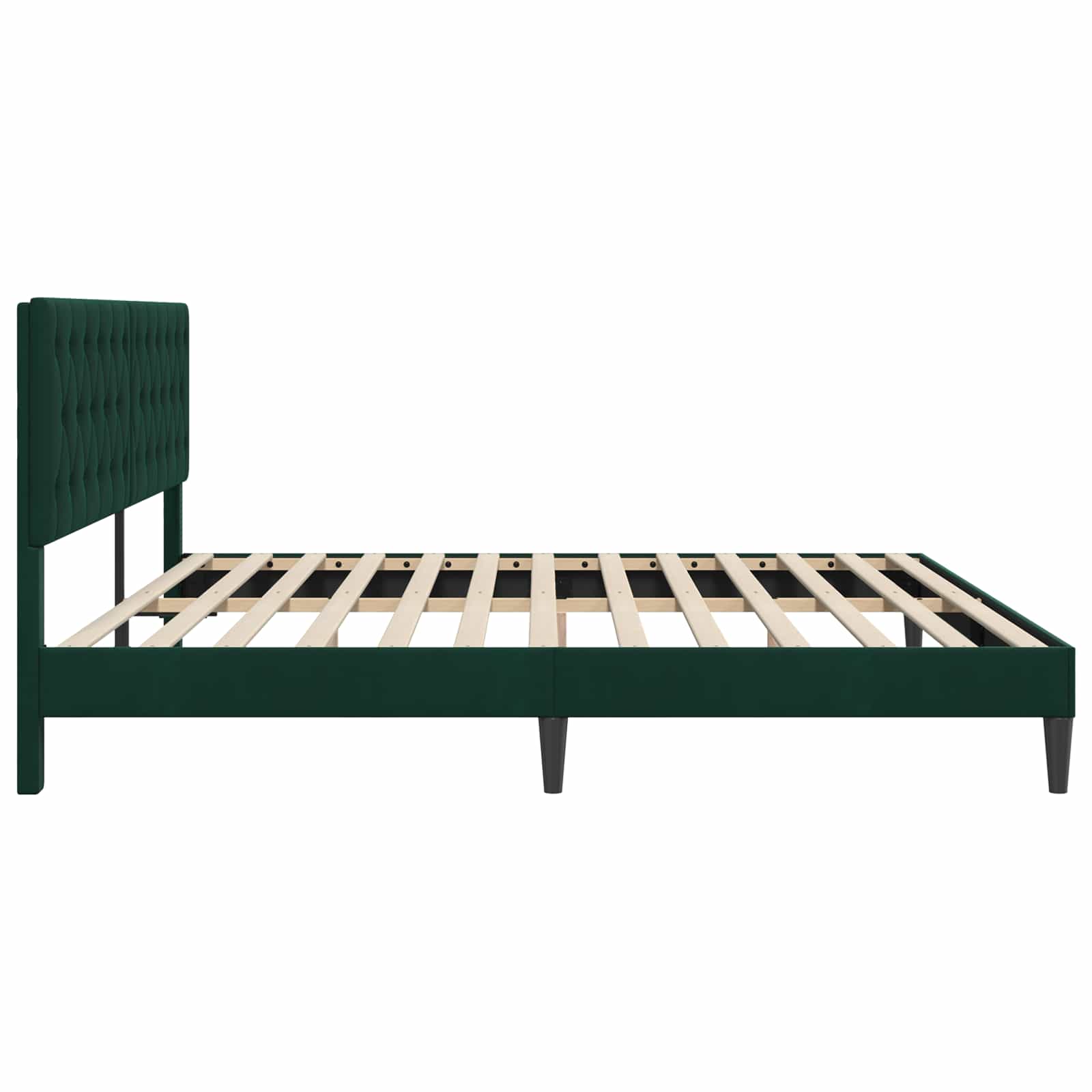 Bedframe met hoofdeinde Donkergroen 180 x 200 cm Fluweel