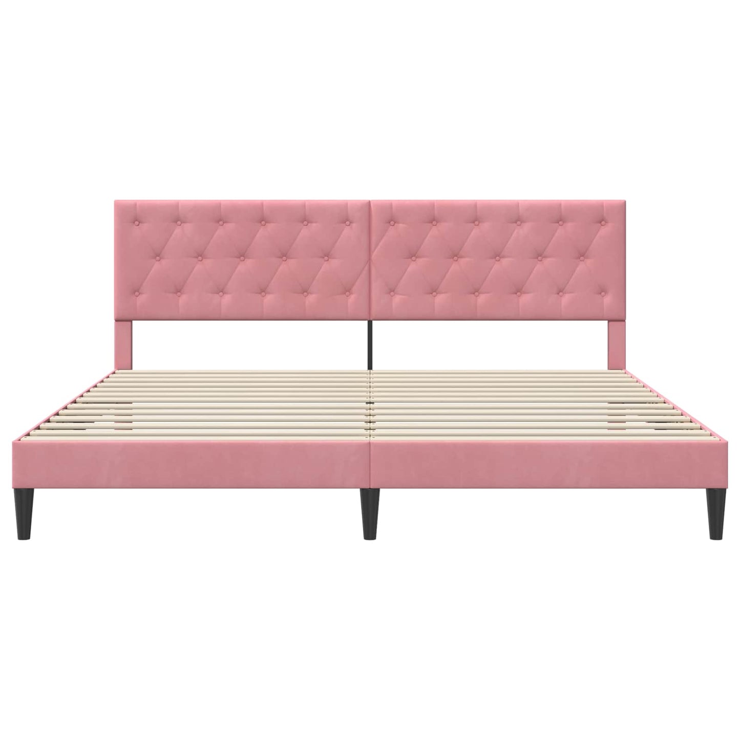 Bedframe met hoofdeinde Roze 180 x 200 cm Fluweel