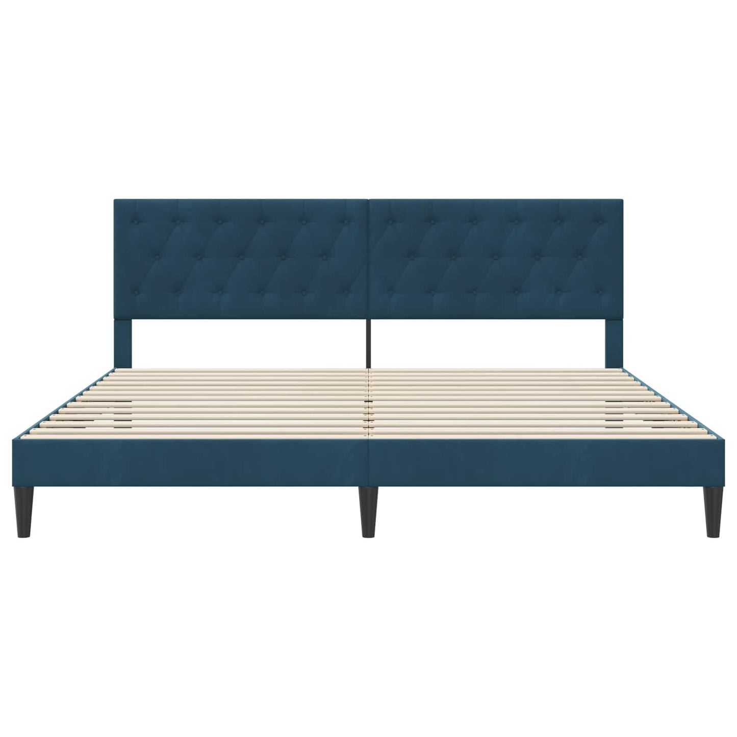 Bedframe met hoofdeinde Blauw 180 x 200 cm Fluweel