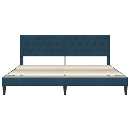 Bedframe met hoofdeinde Blauw 180 x 200 cm Fluweel