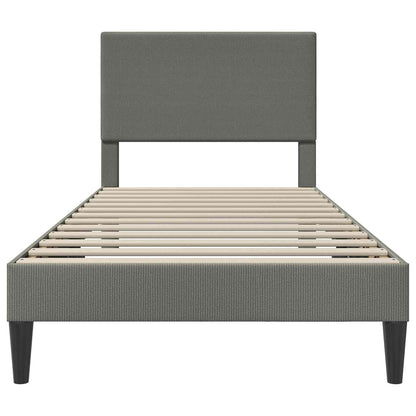 Bedframe met hoofdeinde Lichtgrijs 80 x 200 cm Katoen Stof