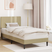 Bedframe lichtgroen grijs 80x200 cm katoen stof