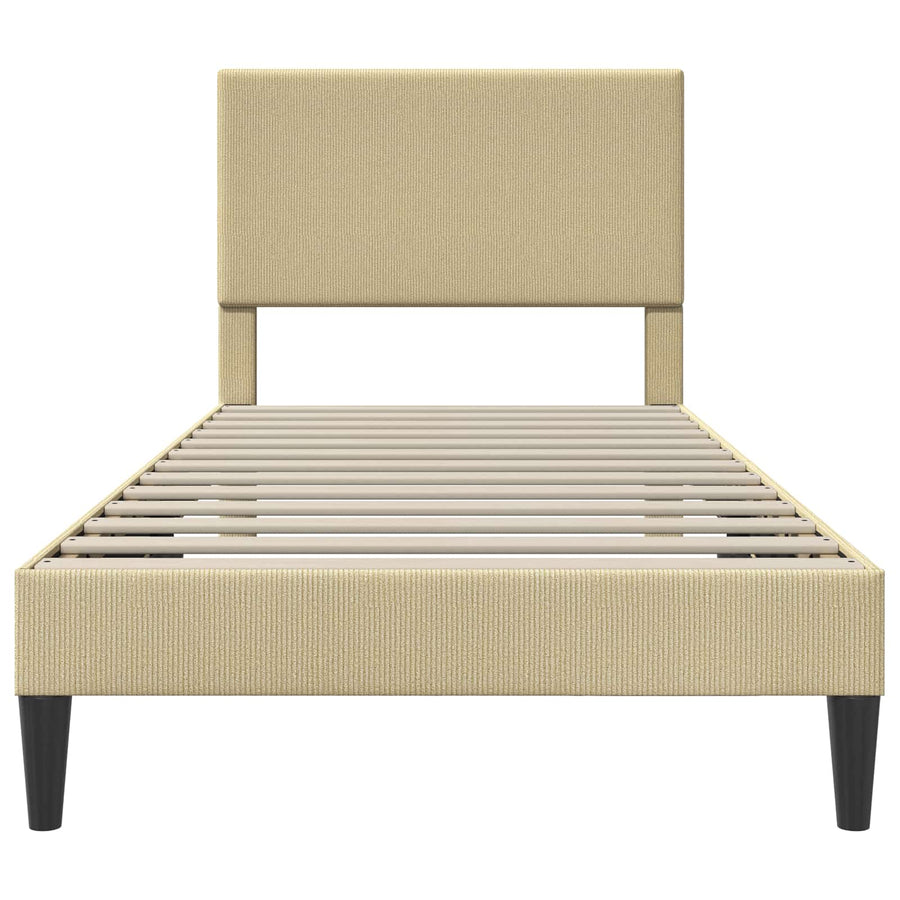 Bedframe Lichtgroen Grijs 80 x 200 cm Katoen Stof