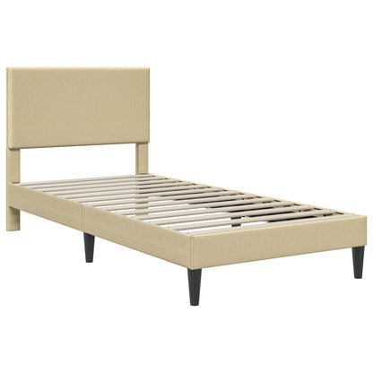 Bedframe Lichtgroen Grijs 90 x 190 cm Katoen Stof