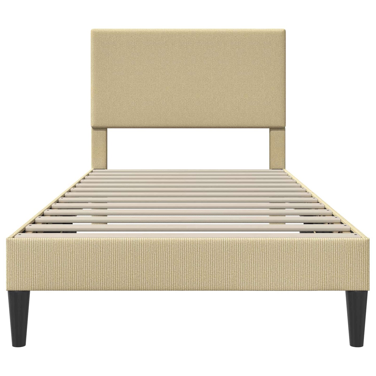 Bedframe Lichtgroen Grijs 90 x 190 cm Katoen Stof