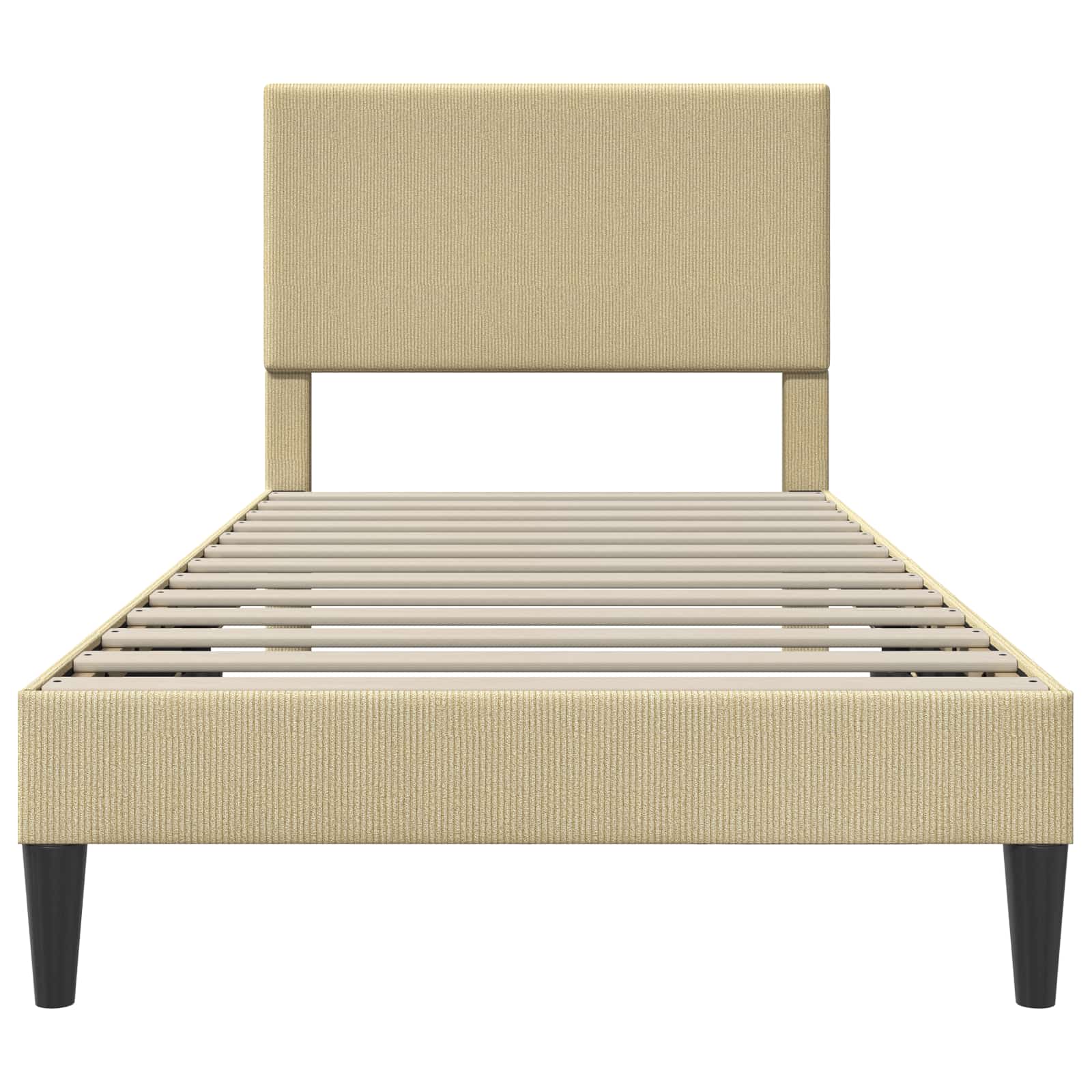 Bedframe Lichtgroen Grijs 90 x 190 cm Katoen Stof