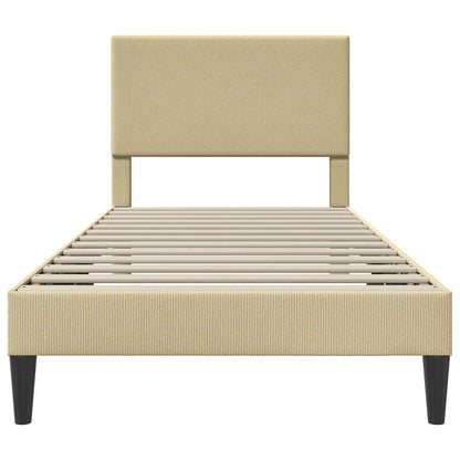 Bedframe Lichtgroen Grijs 90 x 190 cm Katoen Stof