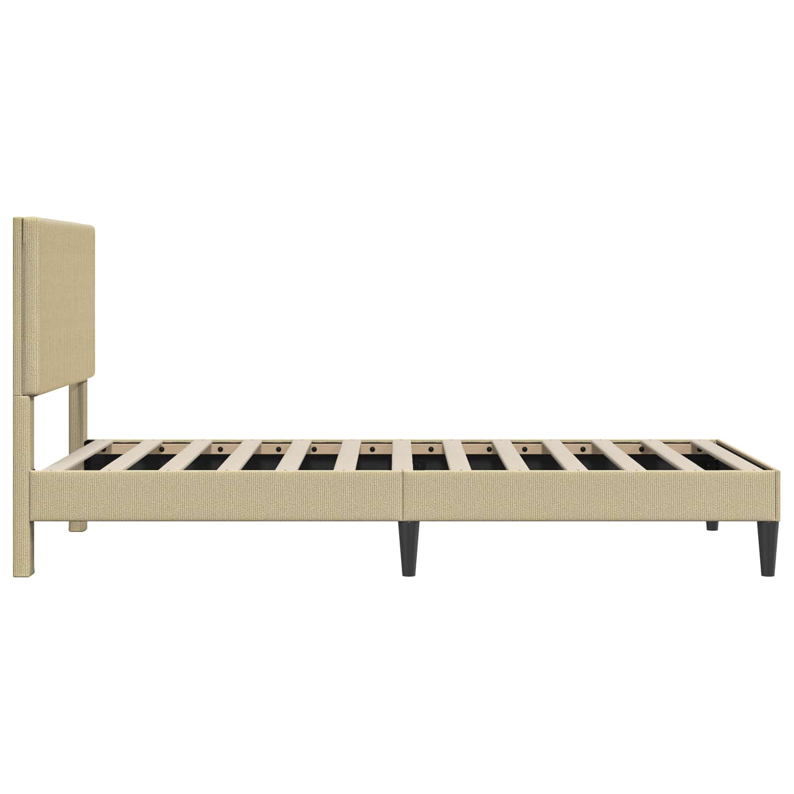 Bedframe Lichtgroen Grijs 90 x 190 cm Katoen Stof