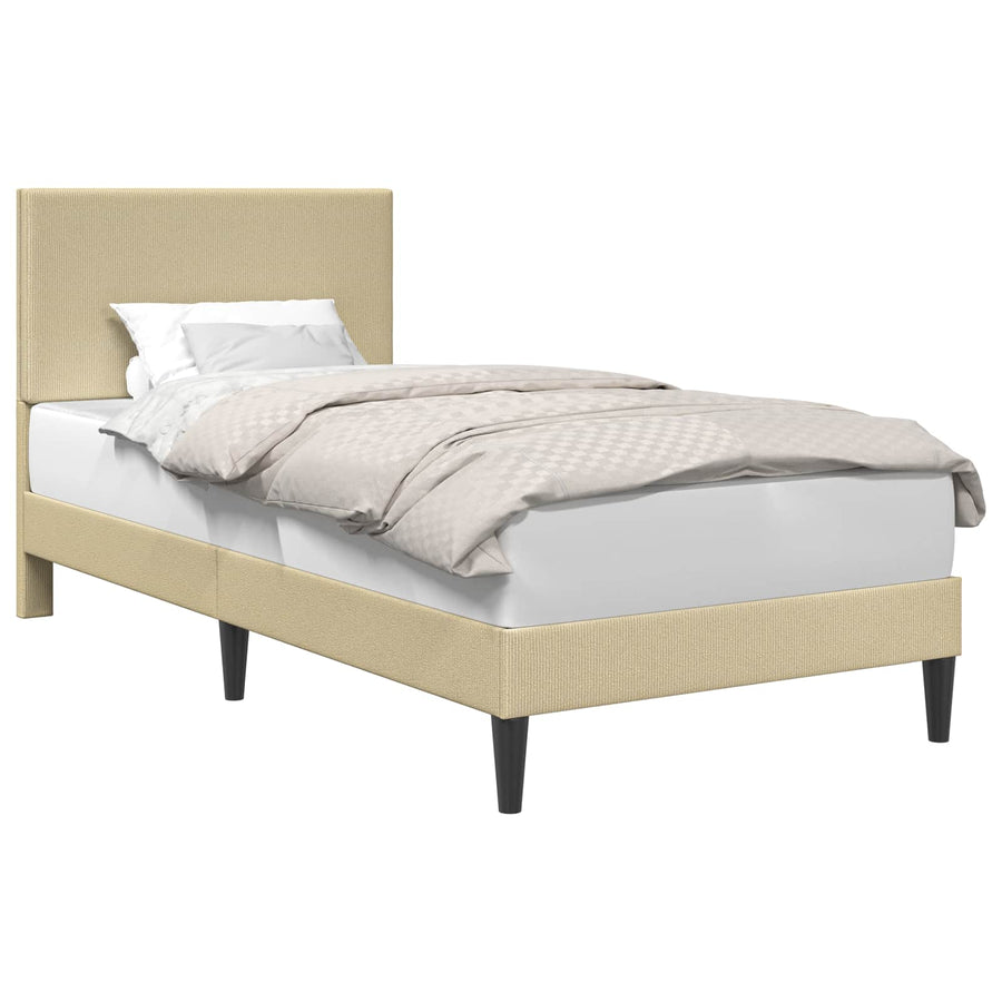 Bedframe Lichtgroen Grijs 100 x 200 cm Katoen Stof