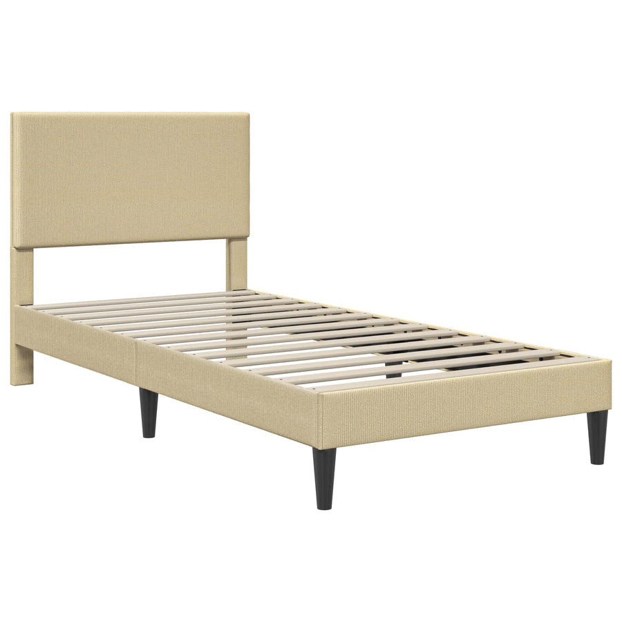 Bedframe Lichtgroen Grijs 100 x 200 cm Katoen Stof