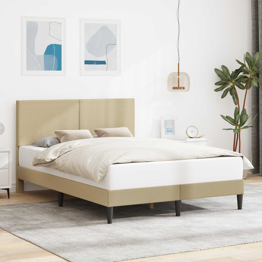 Bedframe Lichtgroen Grijs 120 x 190 cm Katoen Stof