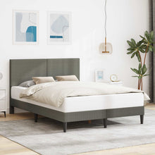 Bedframe met hoofdeinde Lichtgrijs 160 x 200 cm Katoen Stof