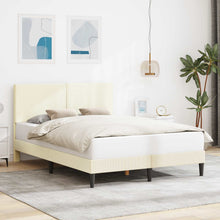 Bedframe met hoofdeinde Crèmekleurig 160 x 200 cm Katoen Stof